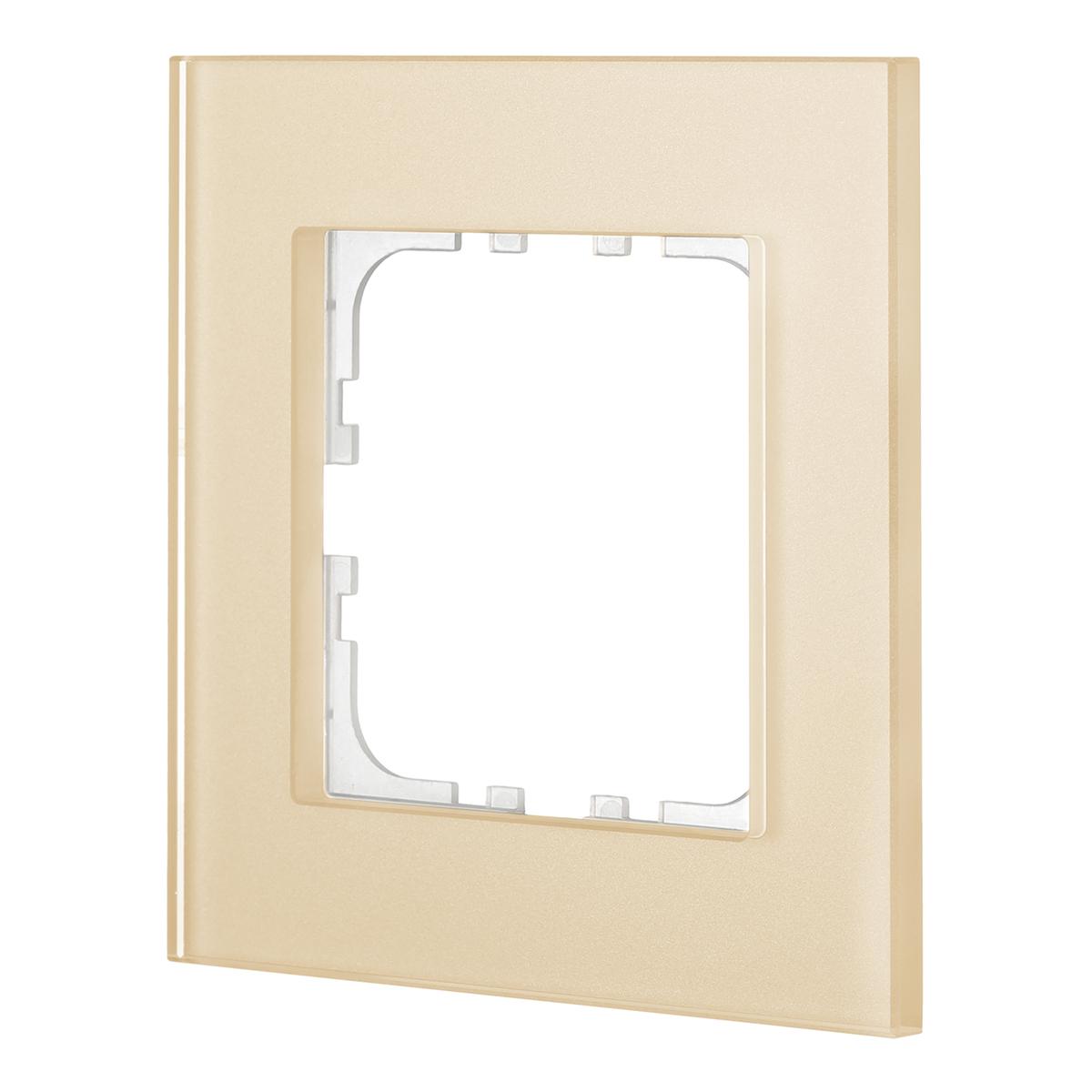 фото рамка lk studio 1-постовая, натуральное стекло (кремовый) lk80 844117-1 | 220svet.ru