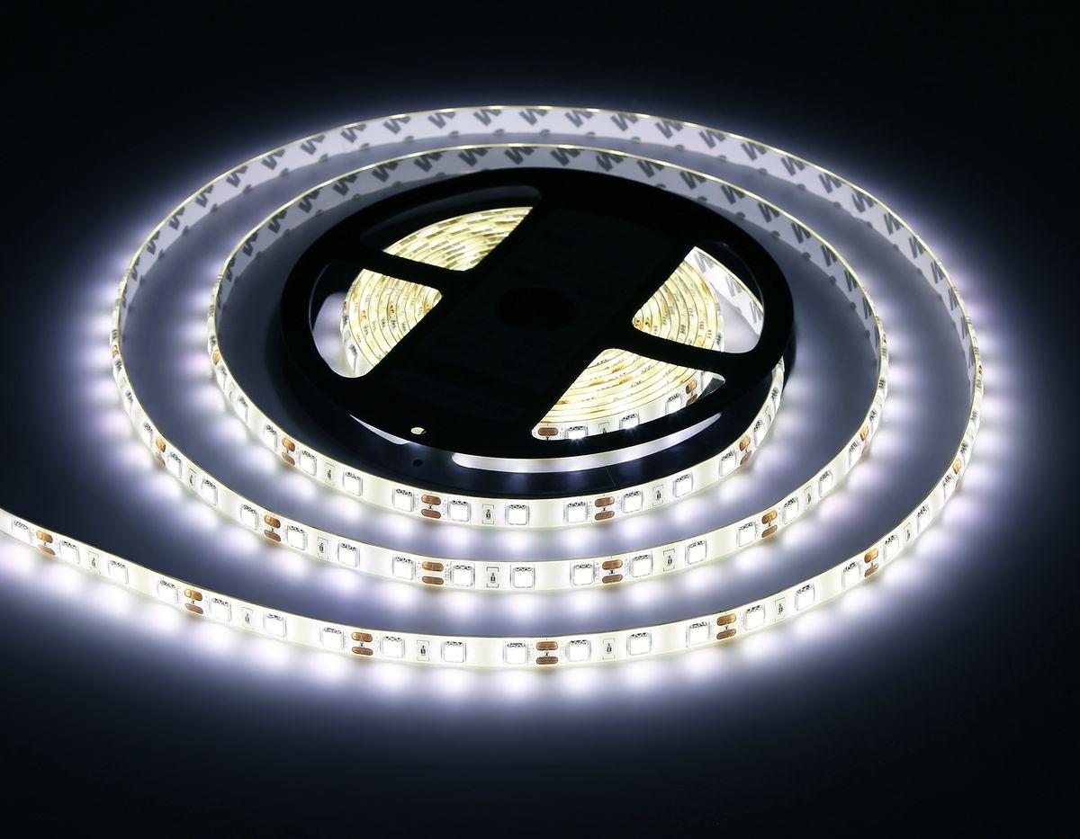фото светодиодная влагозащищенная лента дневной белый ambrella light 14,4w/m 60led/m 5050smd 4500к 5m gs2102 | 220svet.ru