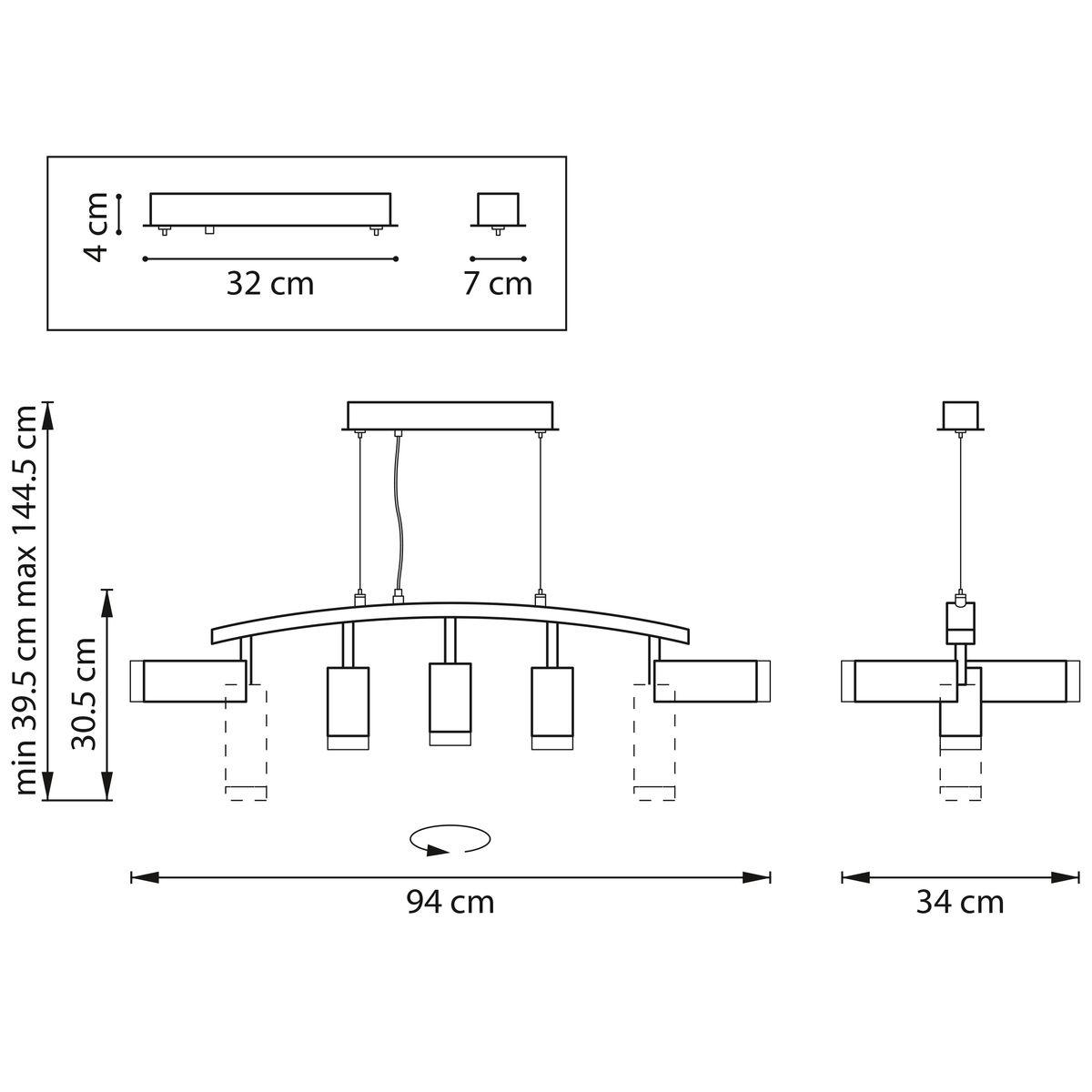 фото подвесная люстра lightstar rullo (571735+214437-3+214486-2+202430-5) lr7358623730 | 220svet.ru