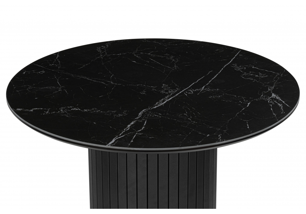 фото керамический стол woodville гравент 90 черный мрамор shakespeare black 625919 | 220svet.ru