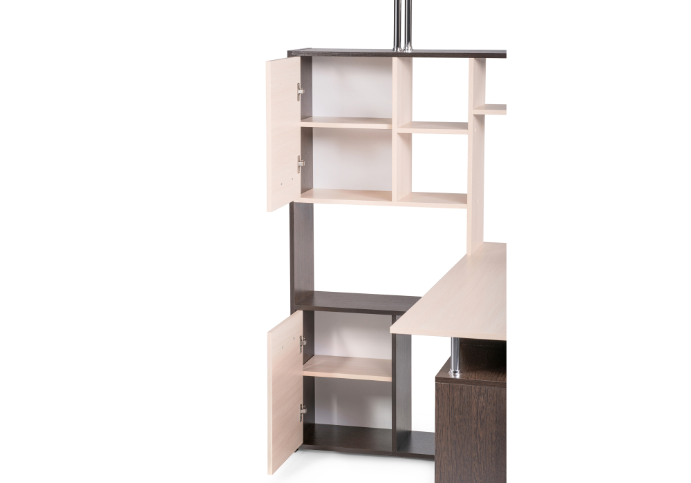 фото компьютерный стол левый woodville кс-15 дуб молочный 295293 | 220svet.ru