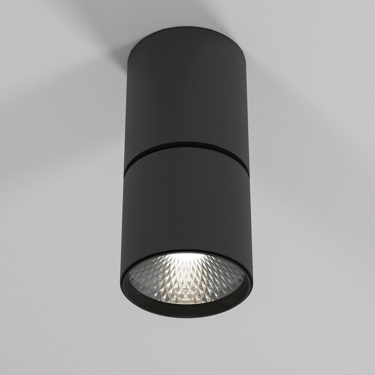 фото потолочный светодиодный светильник elektrostandard 25042/led 10w 4000k черный a063680 | 220svet.ru
