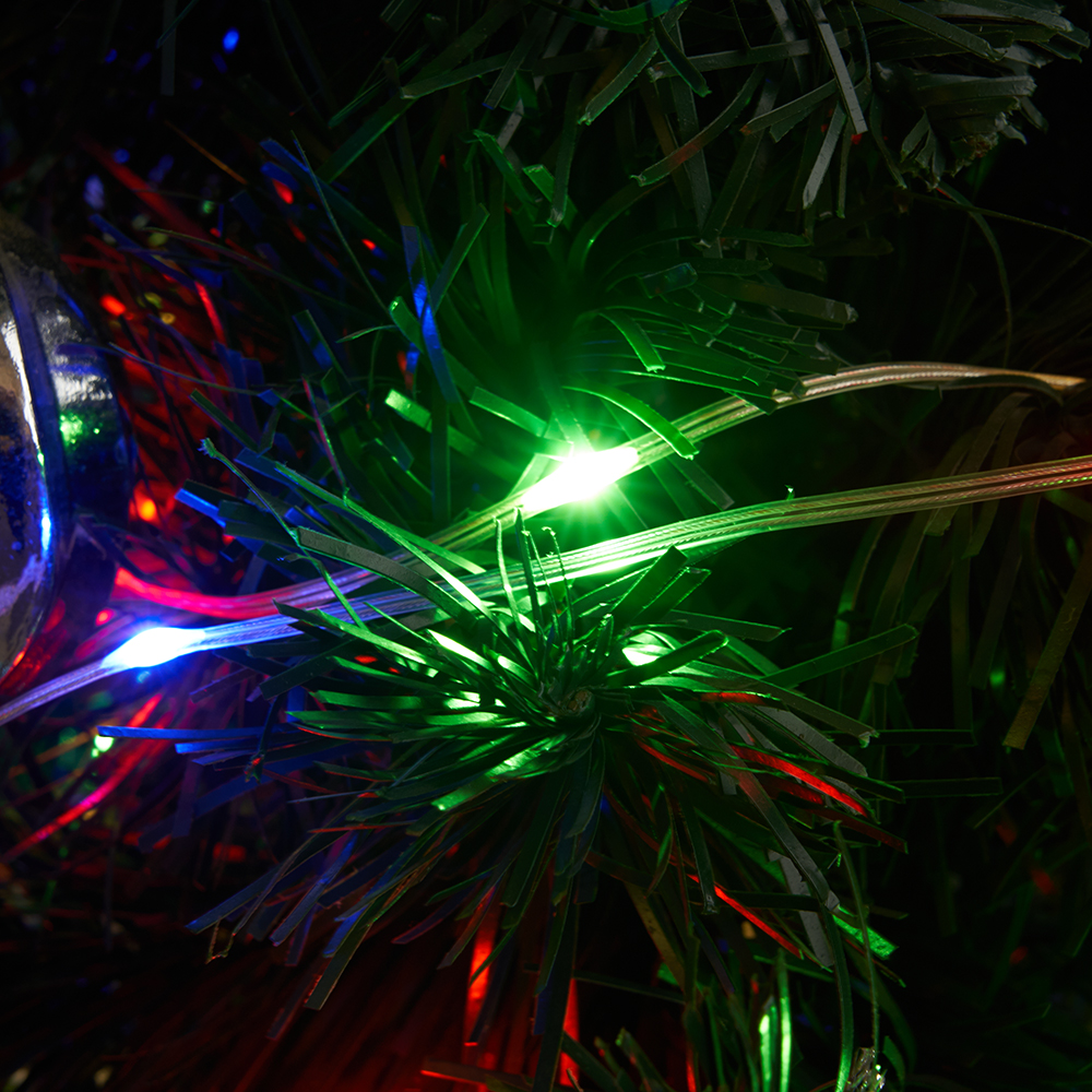 фото гирлянда feron cl577 линейная роса (на плоском проводе) 220v мультиколор c питанием от сети 48618 | 220svet.ru