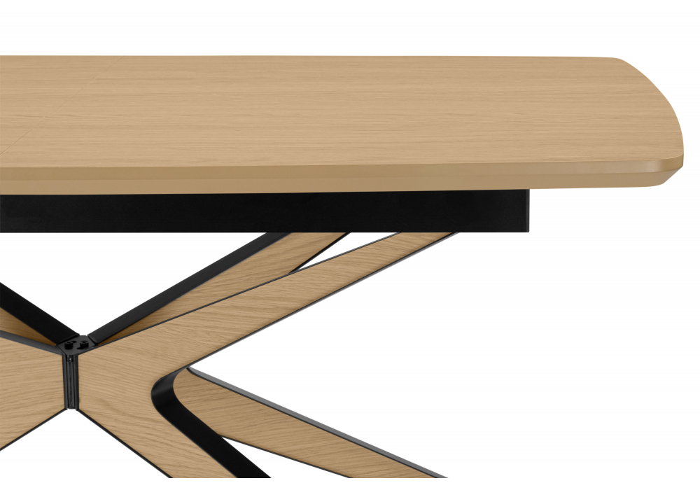 фото стол деревянный раскладной 160(220)x90 woodville roxy светлый дуб 15875 | 220svet.ru