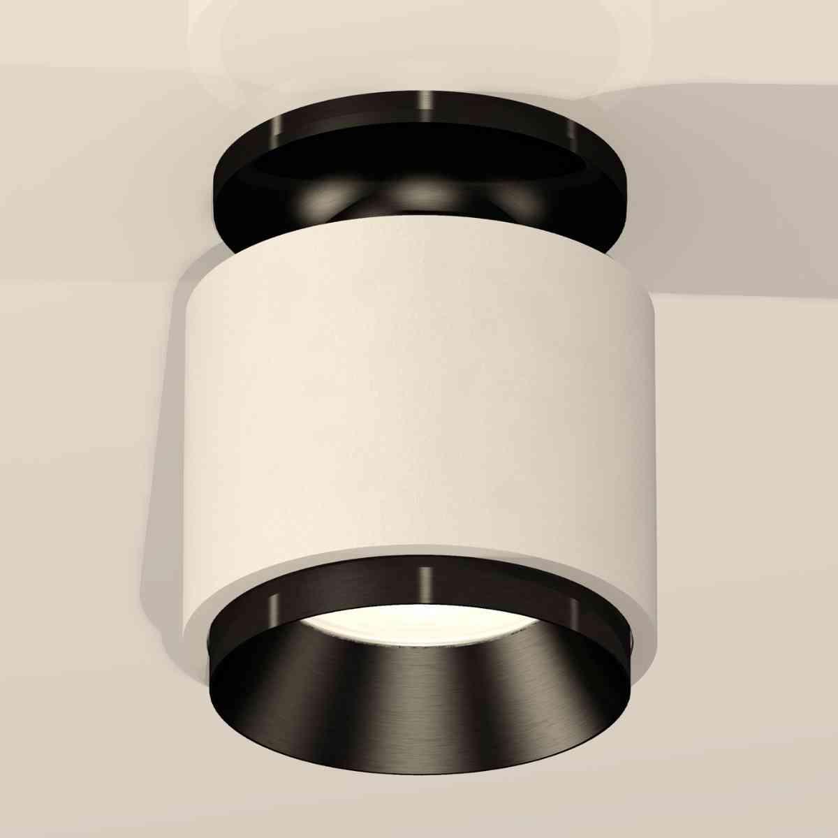 фото комплект накладного светильника ambrella light techno spot xs7510060 swh/pbk белый песок/черный полированный (n7926, c7510, n7031) | 220svet.ru