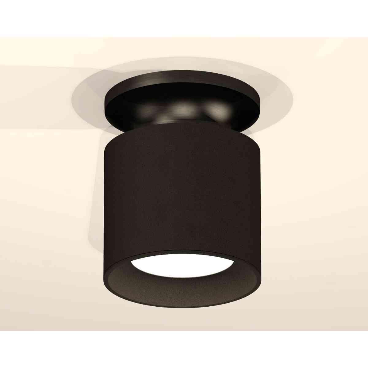 фото комплект накладного светильника ambrella light techno spot xs7402063 sbk/pbk черный песок/черный полированный (n7926, c7402, n7021) | 220svet.ru