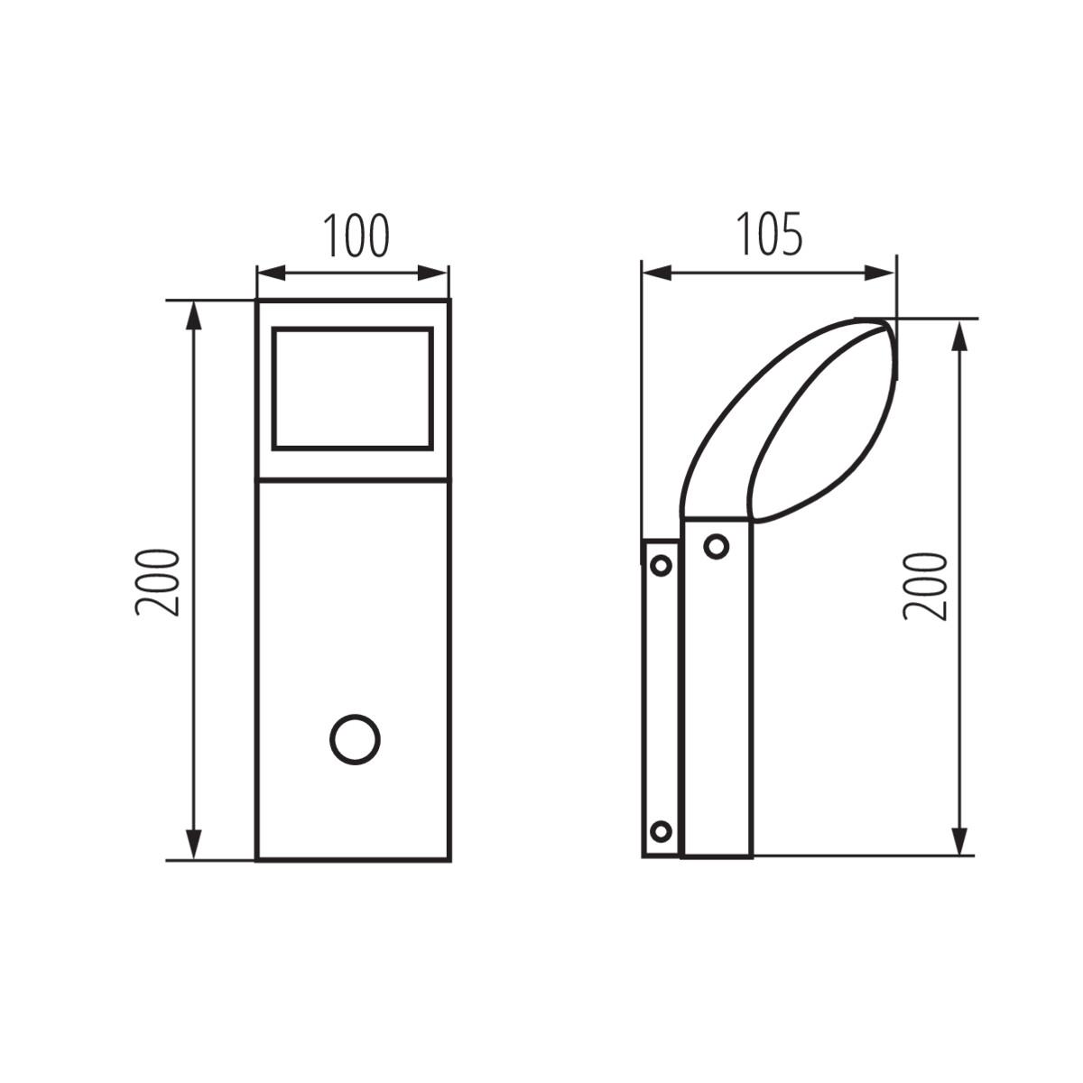фото садовый настенный светильник kanlux abete led el 20 se-gr 36573 | 220svet.ru