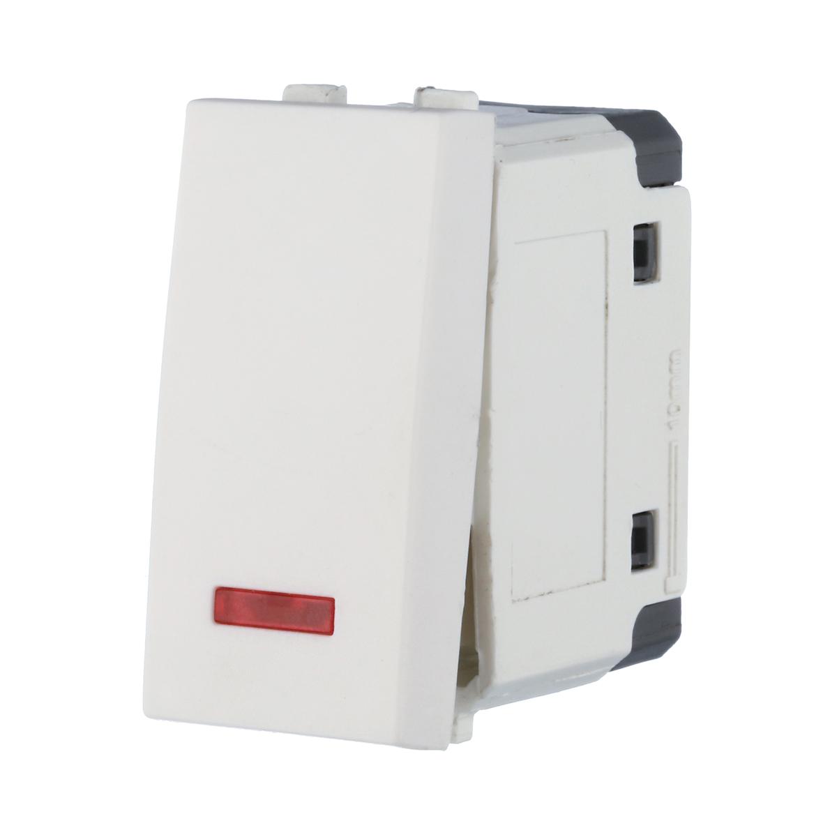 фото переключатель lk studio с двух мест, с индикатором 45х22,5мм (схема 6l) 16 a, 250 b (белый) lk45 850404-1 | 220svet.ru