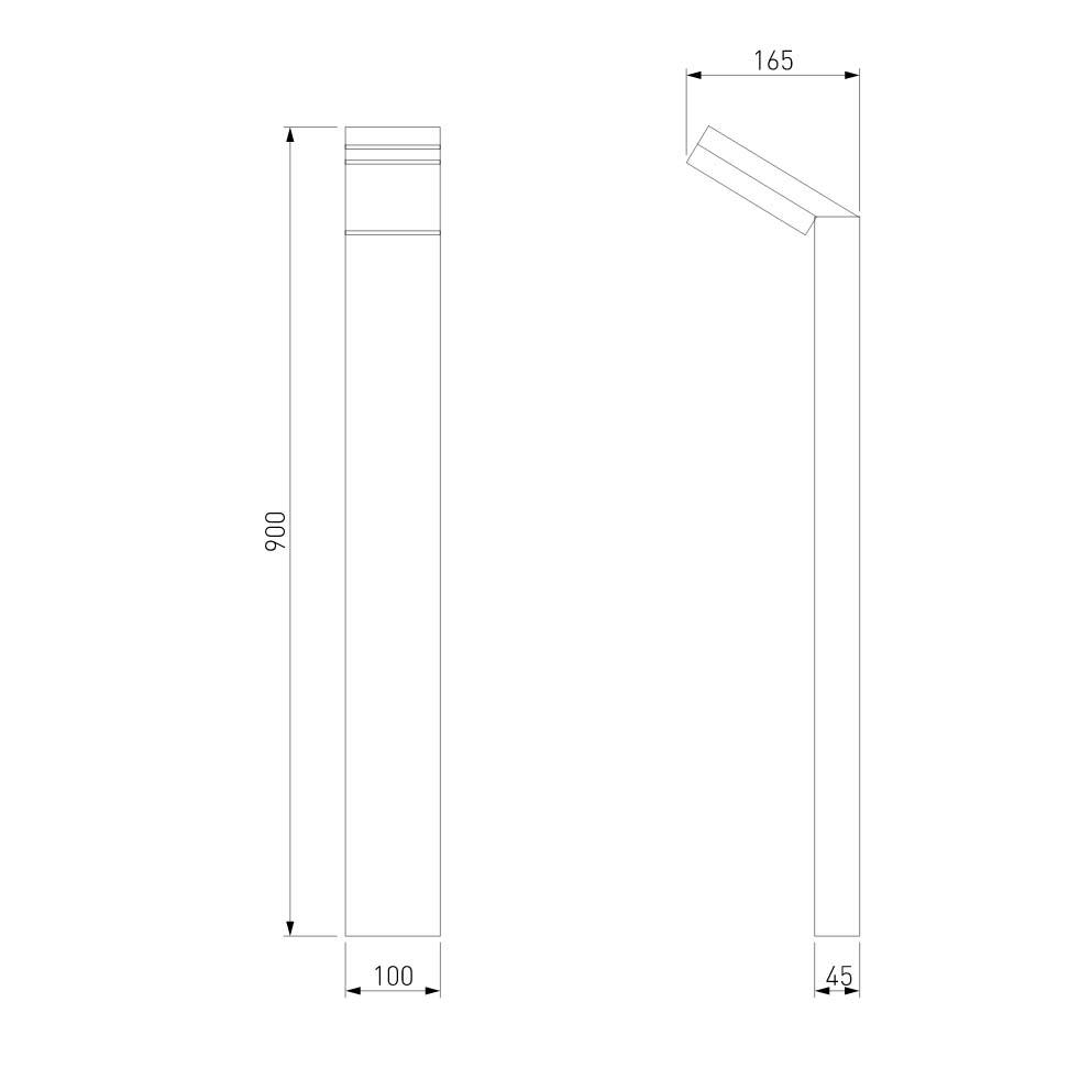 фото уличный светодиодный светильник elektrostandard 1542 techno led черный a053948 | 220svet.ru