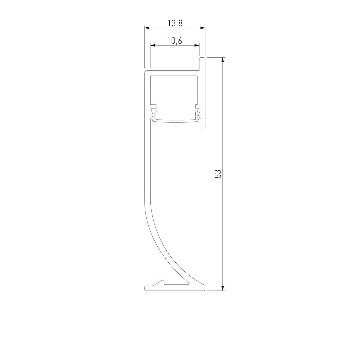 фото профиль алюминиевый с рассеивателем для плинтуса elektrostandard a066618 | 220svet.ru