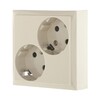 Миниатюра фото розетка lk studio двойная с з/к, со шторками (бежевый) lk60 863501-1 | 220svet.ru