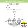 Миниатюра фото подвесной уличный светильник fumagalli sichem/anna 3l e22.120.s30.axe27 | 220svet.ru