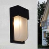 Миниатюра фото уличный настенный светильник reluce 09355-9.2-001u bk | 220svet.ru