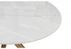 Миниатюра фото керамический стол woodville unika round белый мрамор / светлое дерево 15976 | 220svet.ru
