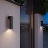 Миниатюра фото уличный настенный светодиодный cветильник elektrostandard nork led черный 35187/d a069890 | 220svet.ru