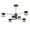 Миниатюра фото потолочная люстра на штанге lumion lanika 8240/6c черный | 220svet.ru