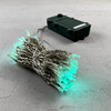 Миниатюра фото гирлянда нить на батарейках с таймером 10м аква, 100 led, провод прозрачный силикон, ip65 ltc est100-4w10-8a | 220svet.ru