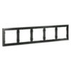 Миниатюра фото рамка пластиковая на 5 постов voltum s70 vls100506 (титан) | 220svet.ru