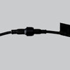 Миниатюра фото коннектор 220в папа-мама 2 pin, 30см провод черный каучук 2х1, ip65 ltc lc-00342 | 220svet.ru