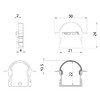 Миниатюра фото заглушка deko-light end cap r-et-02-15 set 2 pcs 979650 | 220svet.ru
