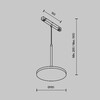 Миниатюра фото трековый подвесной магнитный светодиодный светильник maytoni plato tr123-2-15w3k-b | 220svet.ru