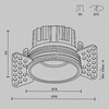 Миниатюра фото встраиваемый точечный светодиодный светильник maytoni round dl058-12w3k-trs-w | 220svet.ru