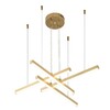 Миниатюра фото подвесной светодиодный светильник indigo paralleli 14017/4p gold v000086l | 220svet.ru