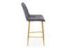 Миниатюра фото барный стул woodville челси темно-серый (zd 995) / золотой np 632550 | 220svet.ru