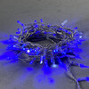 Миниатюра фото гирлянда нить с колпачком 10м синяя с мерцанием белого диода 24в, 100 led, провод прозрачный пвх, ip65 ltc pst100blwcap-10-1b | 220svet.ru