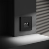 Миниатюра фото розетка компьютерная встраиваемая двойная rj45+rj45 кат.6 voltum s70 vls060208 (черный матовый) | 220svet.ru