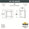 Миниатюра фото светильник для подсветки лестниц встраиваемый fumagalli leti 100 square 3c1.000.000.ayg1l | 220svet.ru