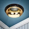 Миниатюра фото светильник встраиваемый декоративный эра kl103 bk/gd под лампу mr16 gu5.3 черный/золото б0056357 | 220svet.ru