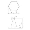 Миниатюра фото подвесной светодиодный cветильник эра hexagon spo-122-w-40k-066 66вт 4000к белый б0050552 | 220svet.ru