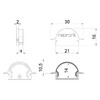 Миниатюра фото заглушка deko-light end cap r-et-01-15 set 2 pcs 979632 | 220svet.ru