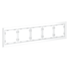 Миниатюра фото рамка стеклянная на 5 постов voltum s70 vls110502 (белый,матовый,стекло) | 220svet.ru