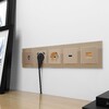 Миниатюра фото рамка из стекла на 5 постов werkel favorit шампань w0051111 | 220svet.ru