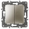 Миниатюра фото переключатель двухклавишный эра 10ax 250v 14-1106-04 б0034246 | 220svet.ru