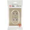 Миниатюра фото розетка эра arktik 16-2107-04 без заземления двойная 2x2p 16а-250в шампань б0071684 | 220svet.ru