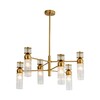 Миниатюра фото потолочная люстра на штанге lumion denver 8276/6 латунь | 220svet.ru
