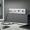 Миниатюра фото накладка для розетки usb werkel серебряный рифленый w1179509 | 220svet.ru