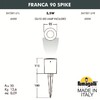 Миниатюра фото ландшафтный светильник fumagalli franca 90 spike 3a7.001.000.axu1l | 220svet.ru