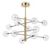Миниатюра фото подвесная люстра ideal lux equinoxe sp12 ottone antico | 220svet.ru
