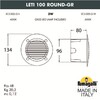 Миниатюра фото светильник для подсветки лестниц встраиваемый fumagalli leti 100 round-gr 2c2.000.000.ayg1l | 220svet.ru