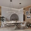 Миниатюра фото подвесной светодиодный светильник с пультом ду novotech monile 359711 черный | 220svet.ru
