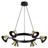 Миниатюра фото подвесная люстра lumion lamina 8233/6 черный | 220svet.ru