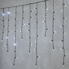 Миниатюра фото гирлянда бахрома с колпачком 3,2 x 0,9 м белая 220в, 168 led, провод черный пвх, ip65 ltc pil180cap-11-2w | 220svet.ru