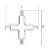 Миниатюра фото коннектор трехфазный x-образный lightstar barra 504146 | 220svet.ru