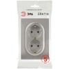 Миниатюра фото розетка эра arktik 16-2105-07 двойная с заземлением 2x2p+e schuko со шторками 16а-250в титан б0070460 | 220svet.ru
