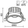 Миниатюра фото встраиваемый светодиодный светильник maytoni round dl058-12w4k-b | 220svet.ru