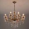 Миниатюра фото подвесная люстра с хрусталем eurosvet elisha 3281/8 бронза | 220svet.ru